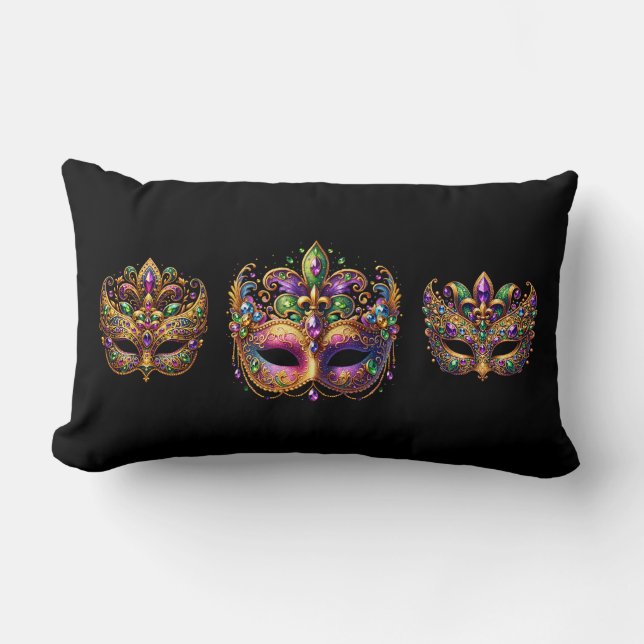 Throw Pillow Mardi Gras Lumbarkudde (Framsida)