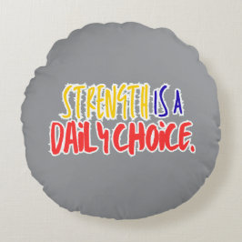 Throw Pillow – Minimalist Motivational Home Décor Rund Kudde