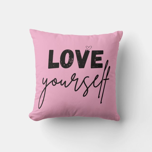 throw pillow | motivational | love yourself kudde (Framsida)