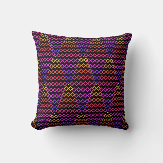 Throw Pillow Multicolore Rhombus  Kudde (Framsida)