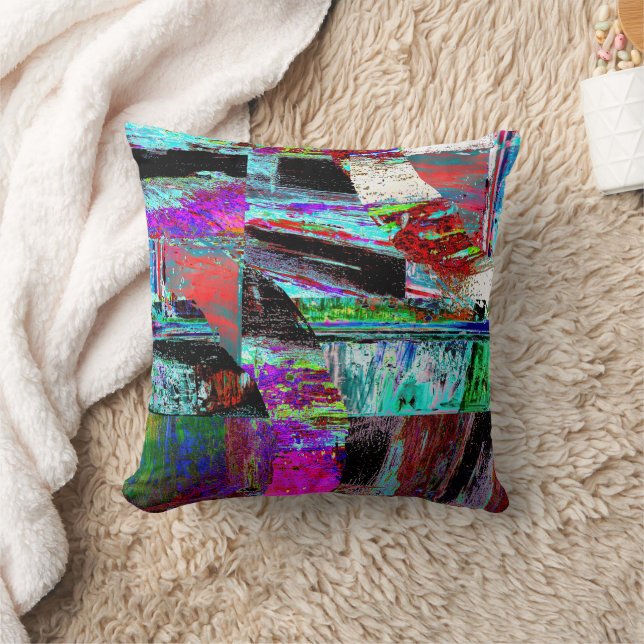 Throw Pillow – Neon Pulse Kudde (Filt)