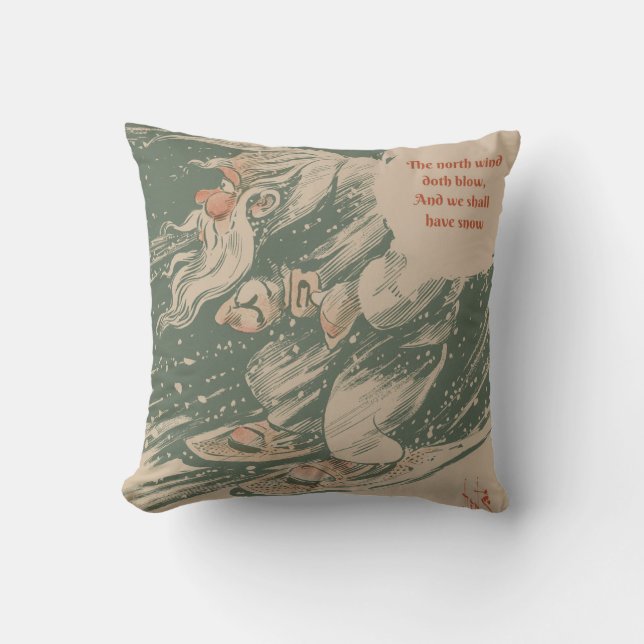 Throw Pillow, North Wind Kudde (Framsida)