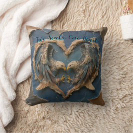Throw Pillow Paper Cut Eagle Two Souls One Heart Kudde