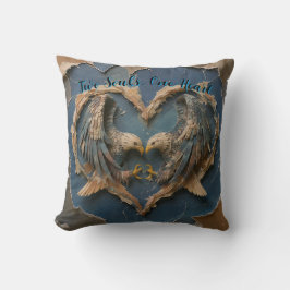 Throw Pillow Paper Cut Eagle Two Souls One Heart Kudde