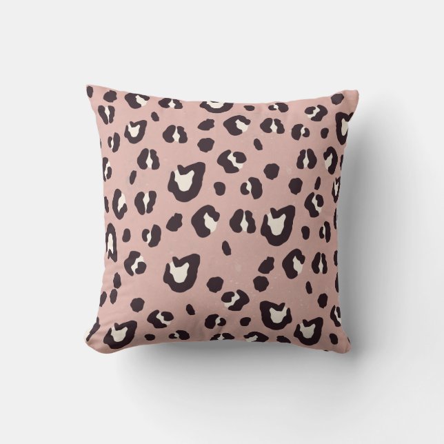 Throw pillow pink animal print kudde (Framsida)