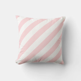 Throw Pillow Pink & White Stripe Kudde