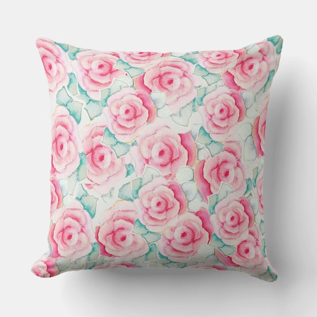 Throw Pillow Roses  Kudde (Framsida)