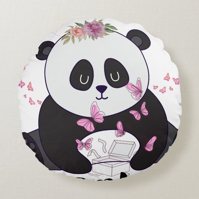 Throw Pillow Rund Kudde (Framsidan)