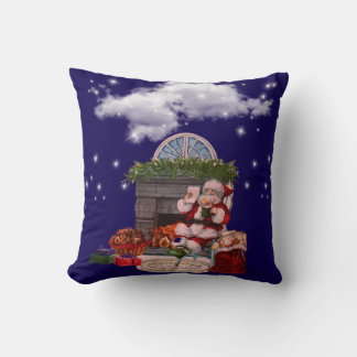 Throw Pillow Santa Claus Christmas tree Kudde