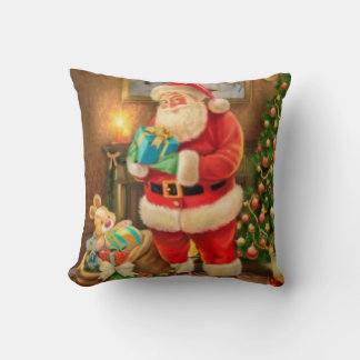Throw Pillow Santa Clause in the house Kudde