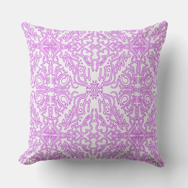 Throw Pillow Soft Pink Dream Mandala pattern Kudde (Framsida)