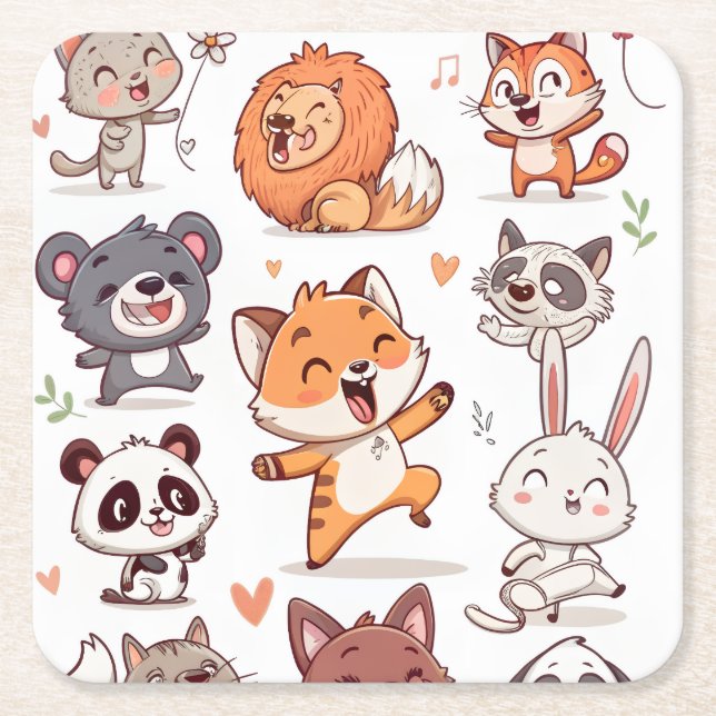 Throw Pillow Underlägg Papper Kvadrat (Framsidan)