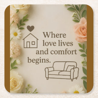 Throw Pillow Underlägg Papper Kvadrat