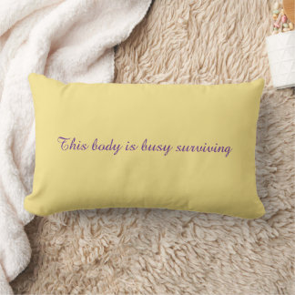 Throw Pillow with an inspirational message Lumbarkudde