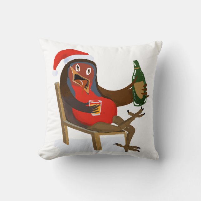 Throw pillow with Laid Back Robin design Kudde (Framsida)