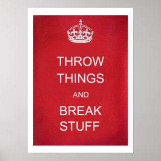 Throw Sak och Break Saker Parody Poster