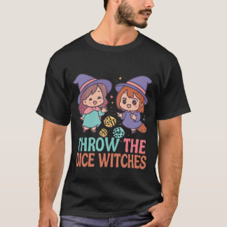 Throw The Dice Witches Halloween Spooky Gamer T Shirt