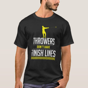 Thrower Avslutar Linjer Hammer Throwing Throw Athl T Shirt