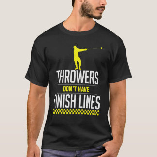Thrower Avslutar Linjer Hammer Throwing Throw Athl T Shirt