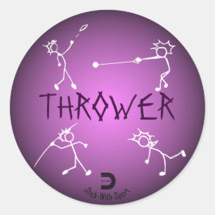 Thrower Sticker-Lila Runt Klistermärke