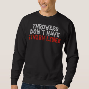 Throwers har inte Avslutat Linjer Javelin Throw At Lång Ärmad Tröja