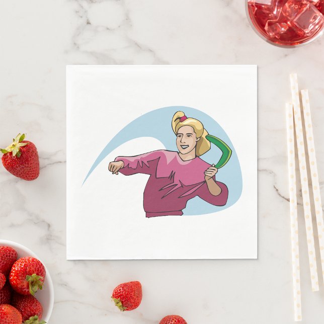 Throwing A Boomerang Pappersservett (Skapare uppladdad)