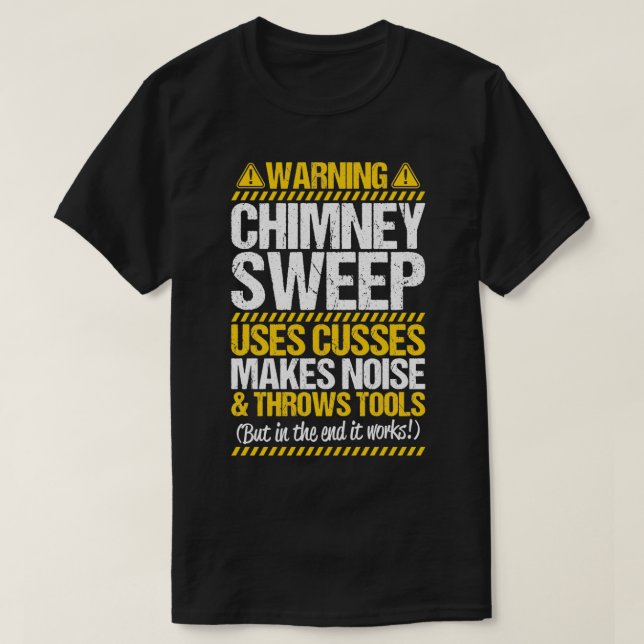 Throws Verktyg Skorsten svepning  T Shirt (Design framsida)