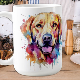 Thru Träd - Jakt Hund - Svart lab Kaffemugg