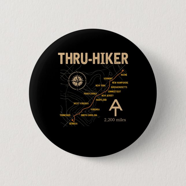 Thruh Hiker Appalachian Trail Hiking Knapp (Framsida)