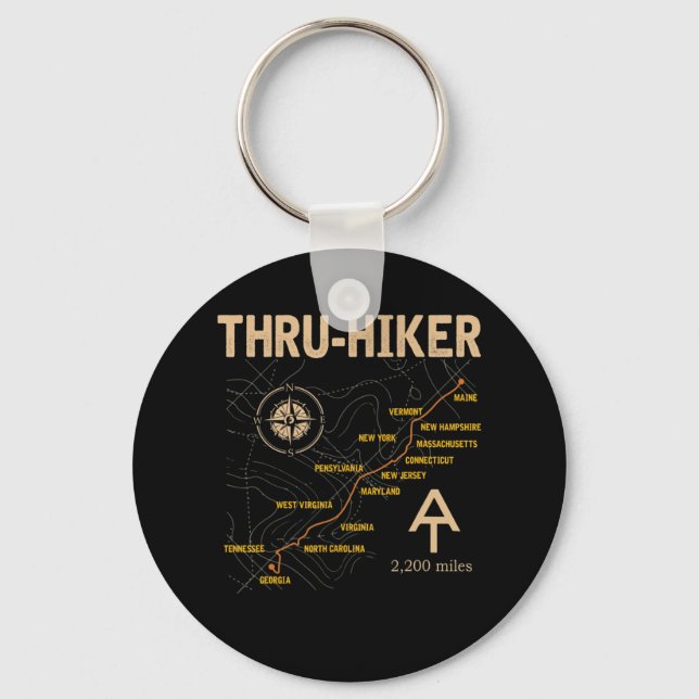 Thruh Hiker Appalachian Trail Hiking Nyckelring (Framsida)