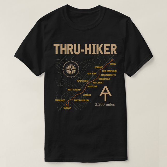 Thruh Hiker Appalachian Trail Hiking T Shirt (Design framsida)