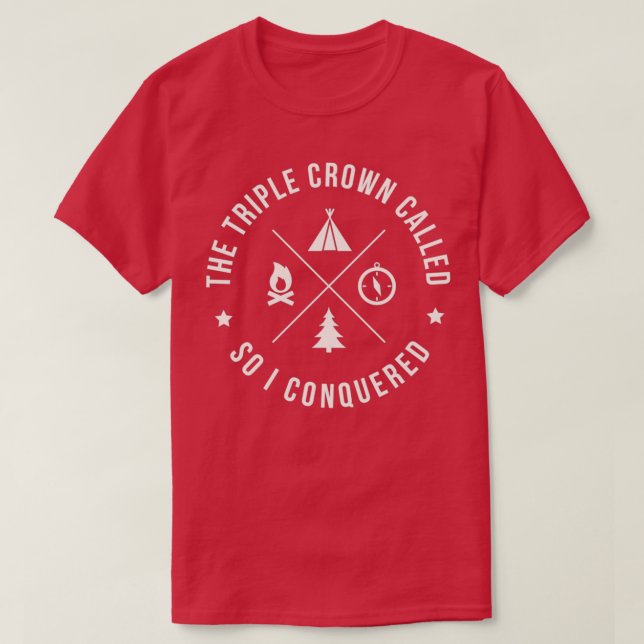 ThruHiker Triple Crown PCT AT CDT T Shirt (Design framsida)