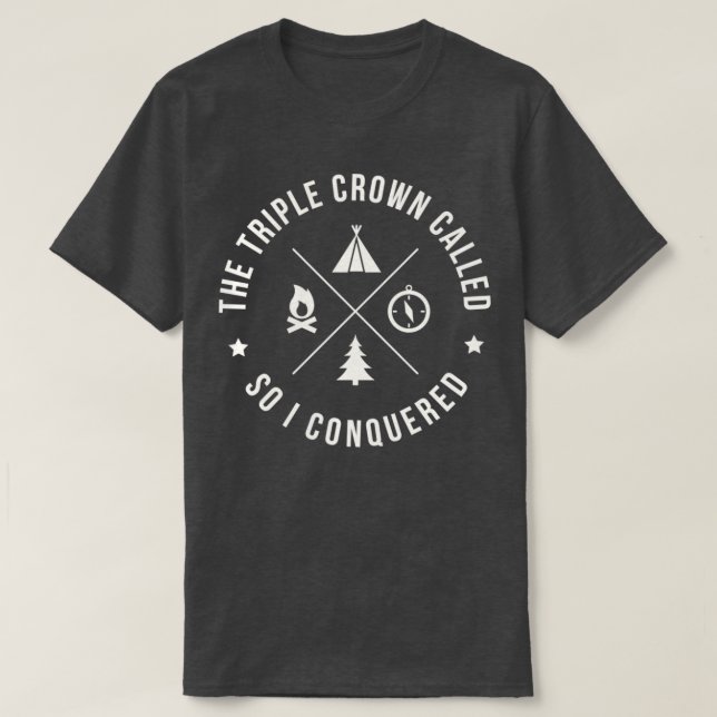 ThruHiker Triple Krona PCT AT CDT T Shirt (Design framsida)