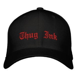 Thug Bläck Logotyp Cap Broderad Keps