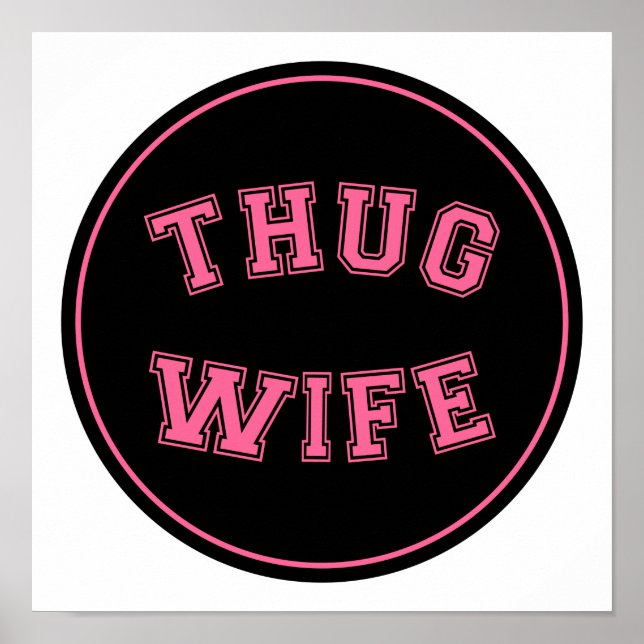 Thug-frun, rolig frus-design poster (Framsidan)