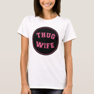Thug-frun, rolig frus-design t shirt