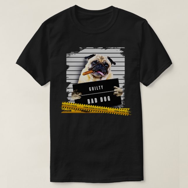 Thug Hund T Shirt (Design framsida)