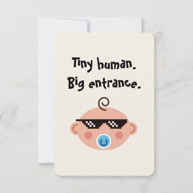 Thug life baby invitations  inbjudningar (Framsida)