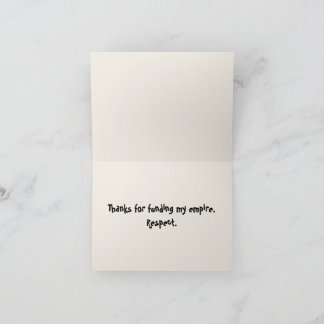 Thug Life Baby Thank you notes Tack Kort