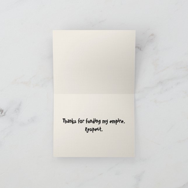 Thug Life Baby Thank you notes Tack Kort (Inuti)