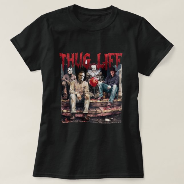 Thug Life Halloween Bad Witches T Shirt (Design framsida)