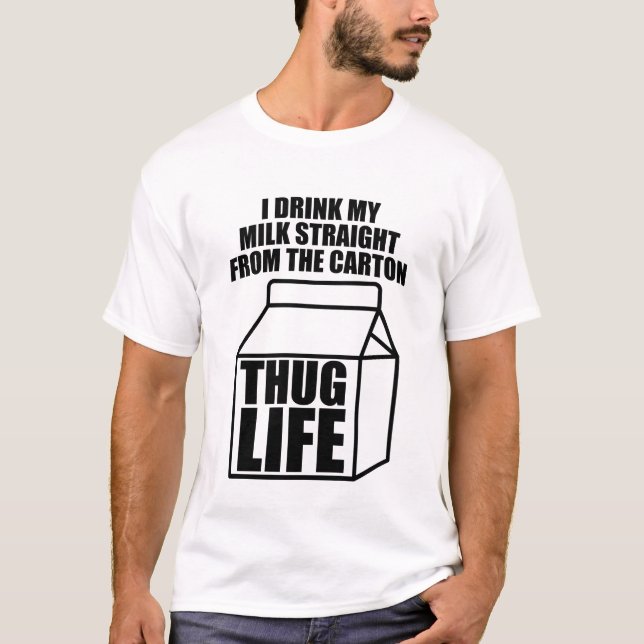 Thug Life Mjölk Carton Tee Shirt (Framsida)