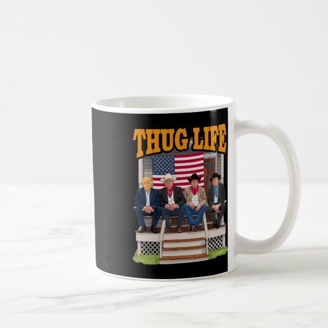 Thug Life Trump Vance Kennedy Elon Shirt Kaffemugg (Höger)