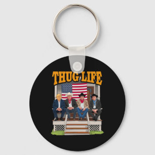 Thug Life Trump Vance Kennedy Elon Shirt Nyckelring