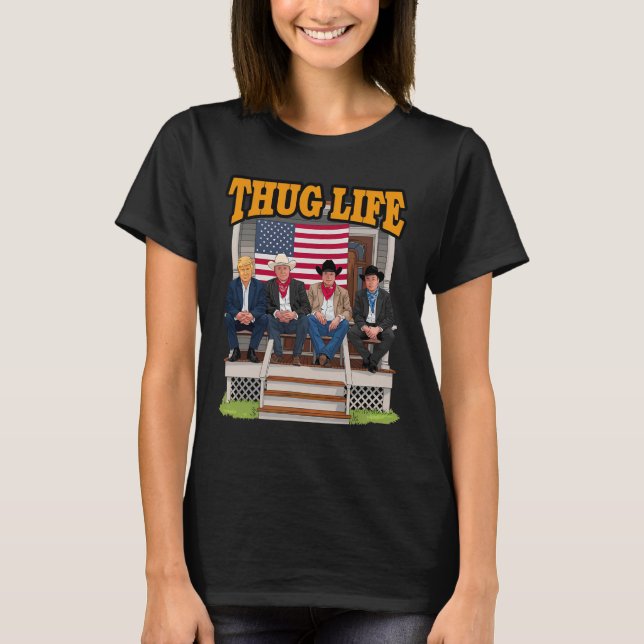 Thug Life Trump Vance Kennedy Elon Shirt T (Framsida)