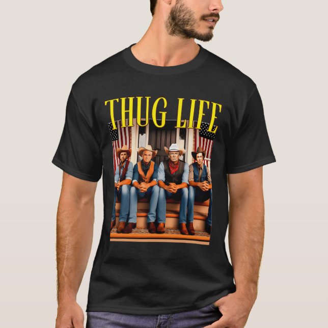 Thug Life Trump Vance Kennedy Elon T Shirt (Framsida)