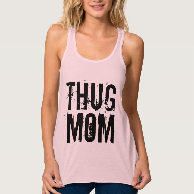 THUG MAMMA Graffiti T-Shirts Linne Med Racerback (Framsida)