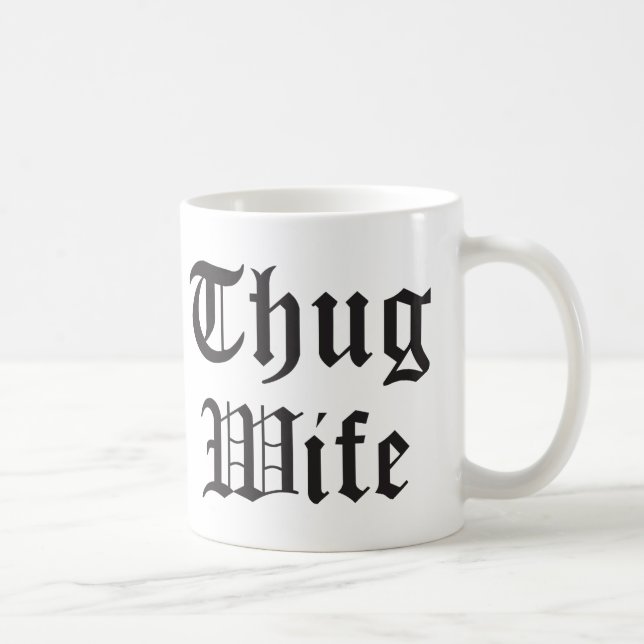Thug Pop Culture Typography Kaffemugg (Höger)