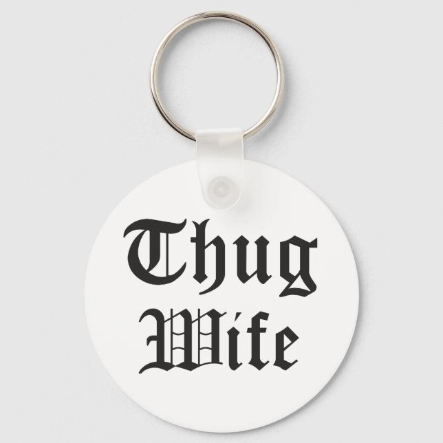 Thug Pop Culture Typography Nyckelring (Framsida)