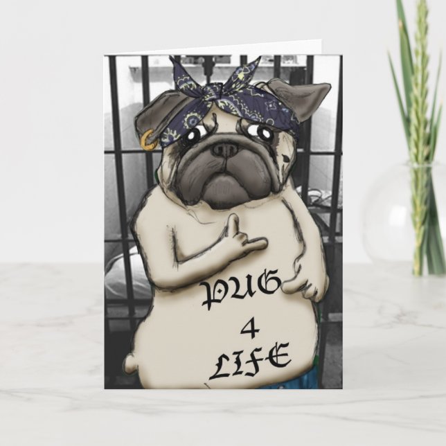 Thug Pug Kort (Framsida)